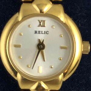 Exciting Vintage Satin Finish Gold Relic Watch
